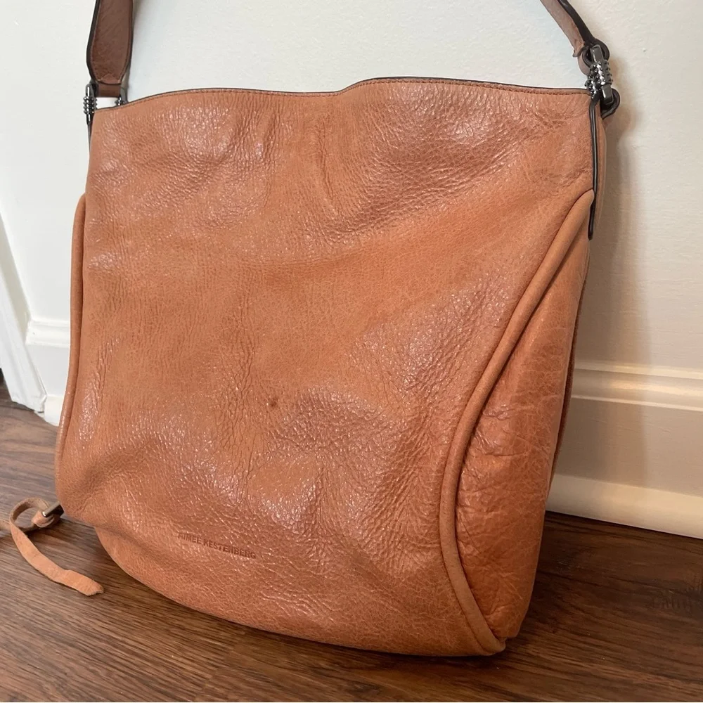 Aimee Kestenberg Leather Hobo Shoulder Bag Tan Slouchy Bag